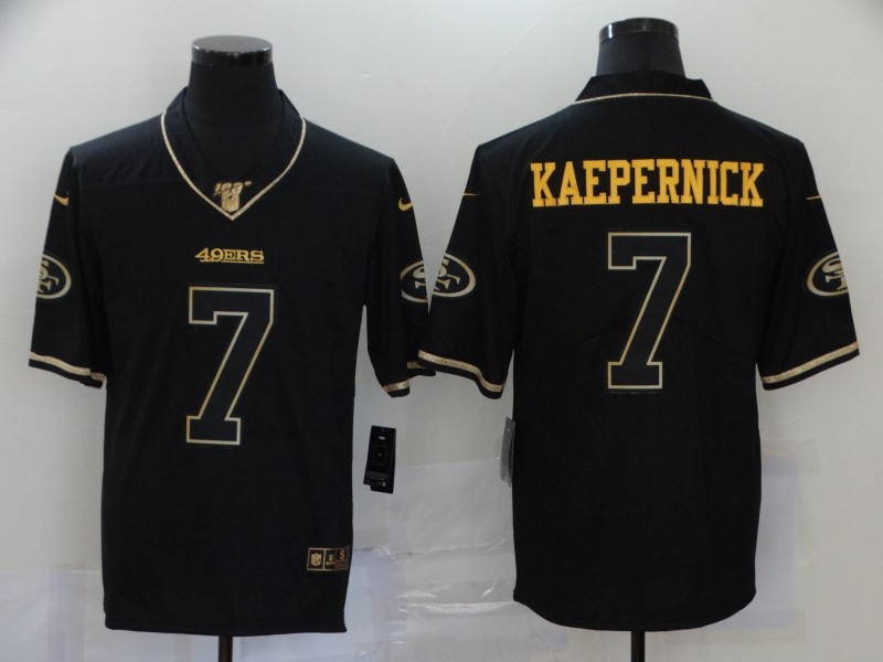 Men's San Francisco 49ers Colin Kaepernick #7 Black Authentic Jersey